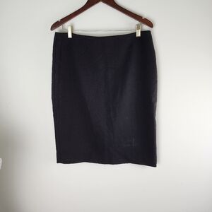 Talbots Womens Midi Pencil Wool Lined Skirt Size 10 Black